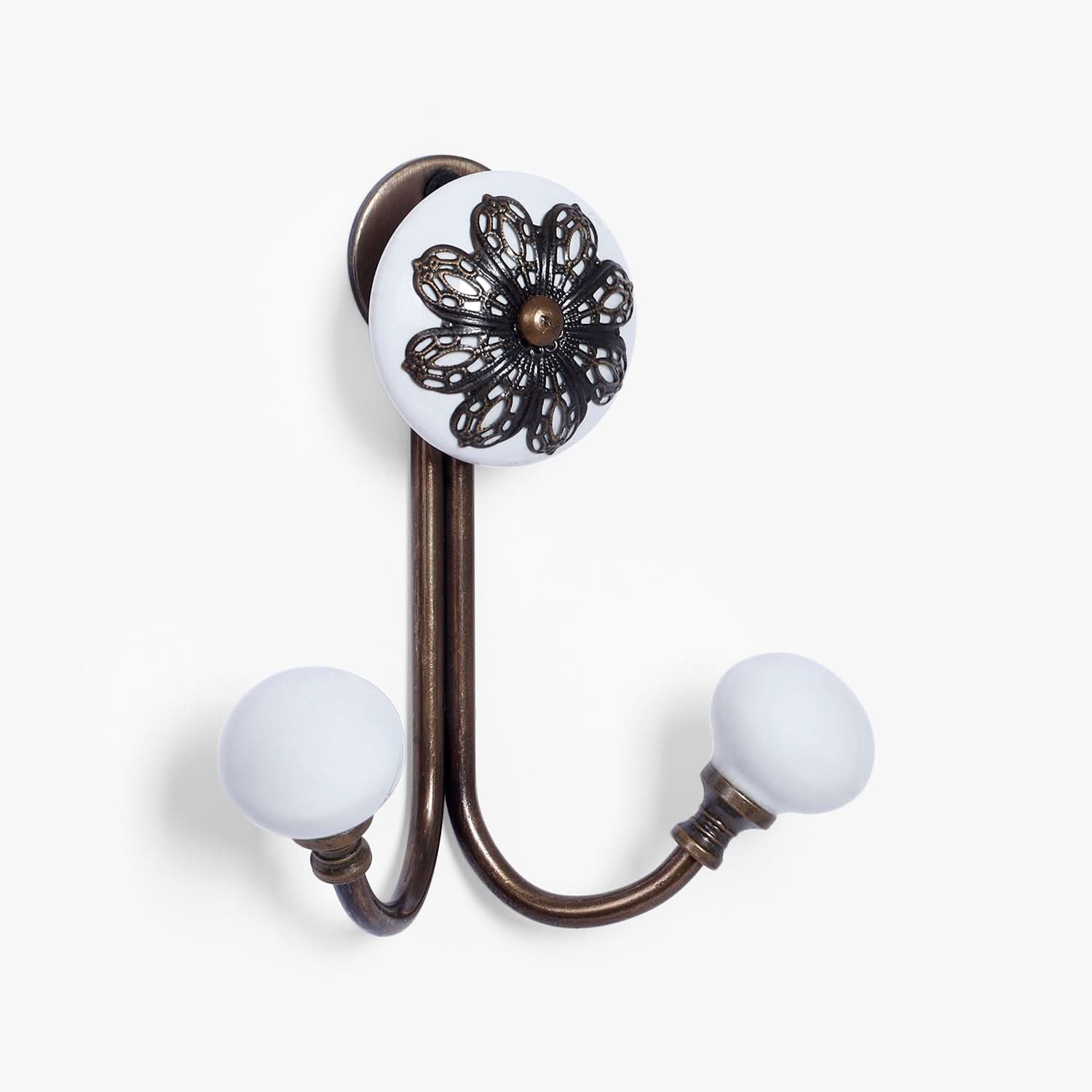 White Bella Dual Filigree Hooks
