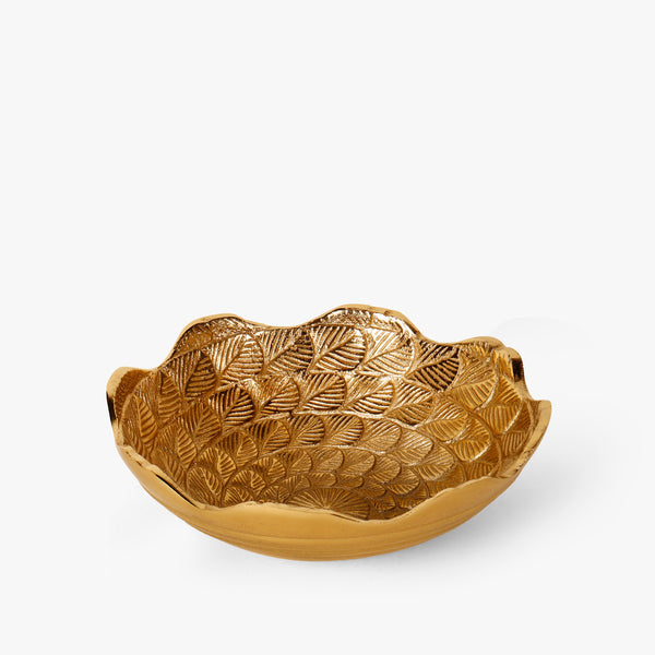 Golden Bloom Decorative Tray