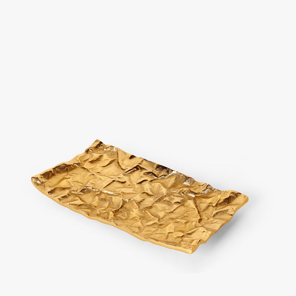 Abstract Crumpled Metal Tray