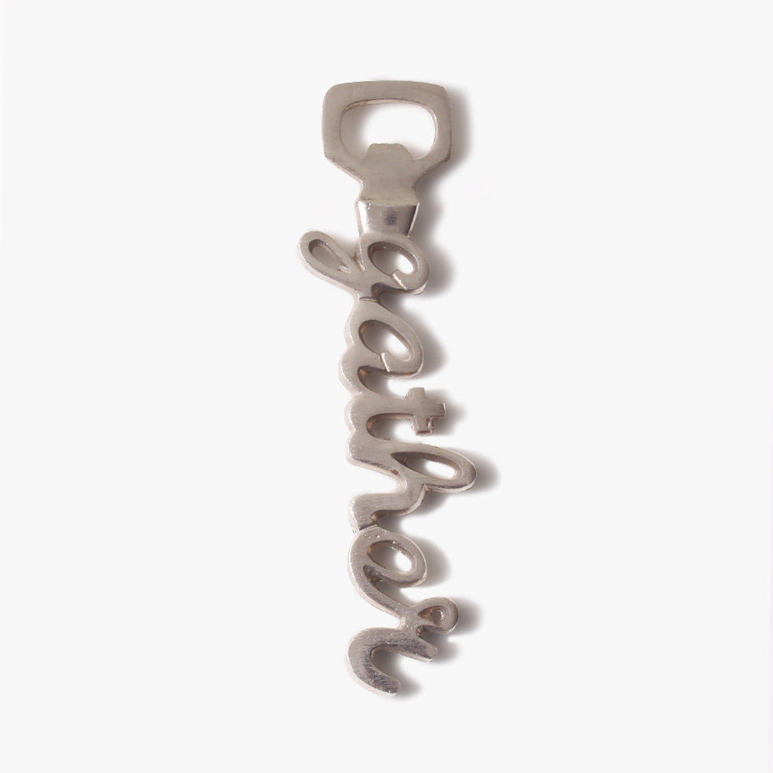 GATHER Script Metal Bottle Opener - Silver