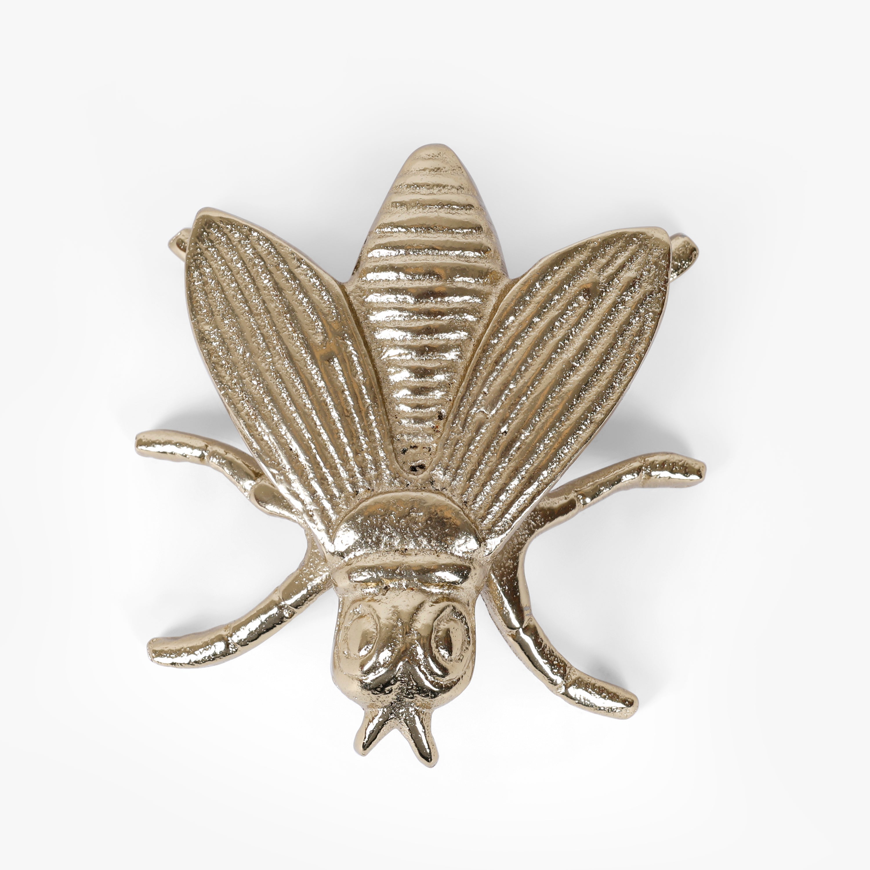 Gold Aluminium Grasshopper Figurine Showpiece for Tabletop