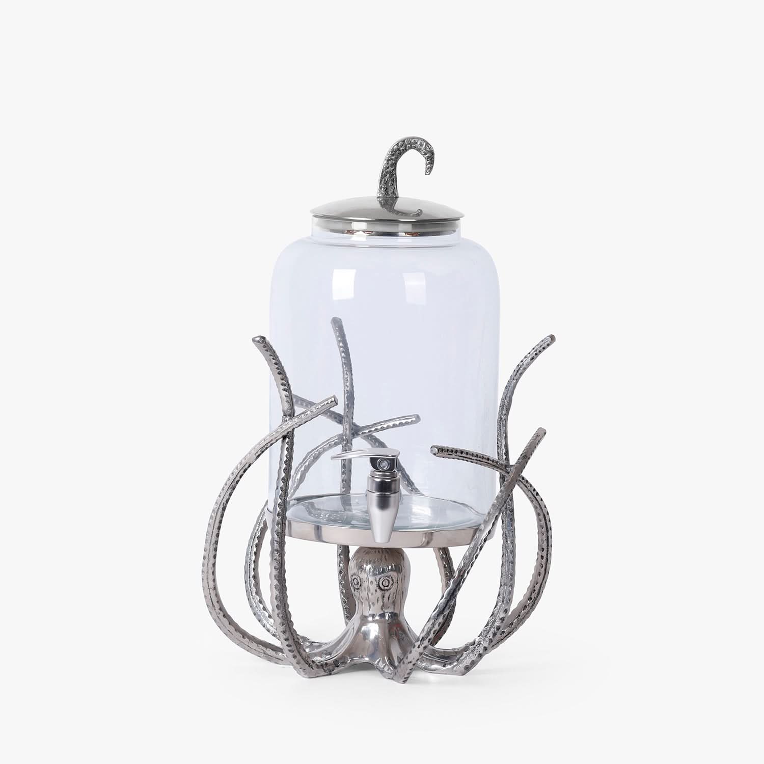 Octopus Glass Water Dispenser with Tap & Stand
