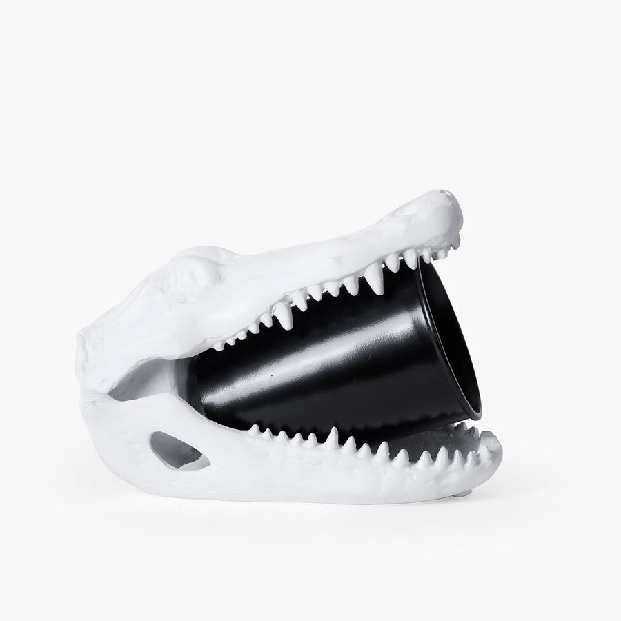 Crocodile Skull Wine Bottle Holder & Chiller | Decorative Bar Decor Accent
