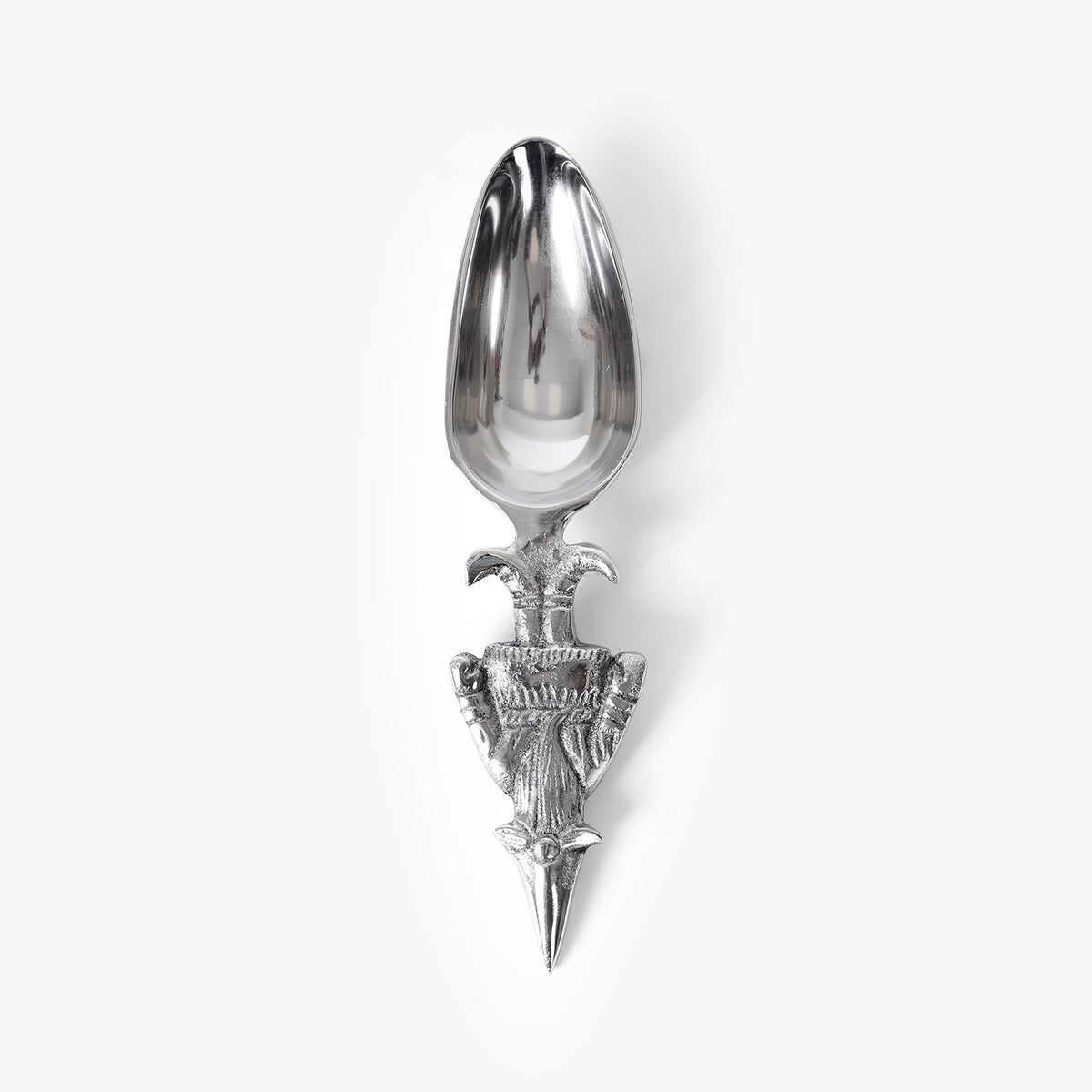 Silver Santa Claus Serving Spoons Set of 2 | Festive Decorative Serving Spoons for Dining