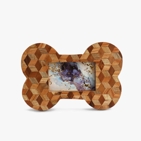 Chevron Dog Bone Shaped Photo Frame 4X6