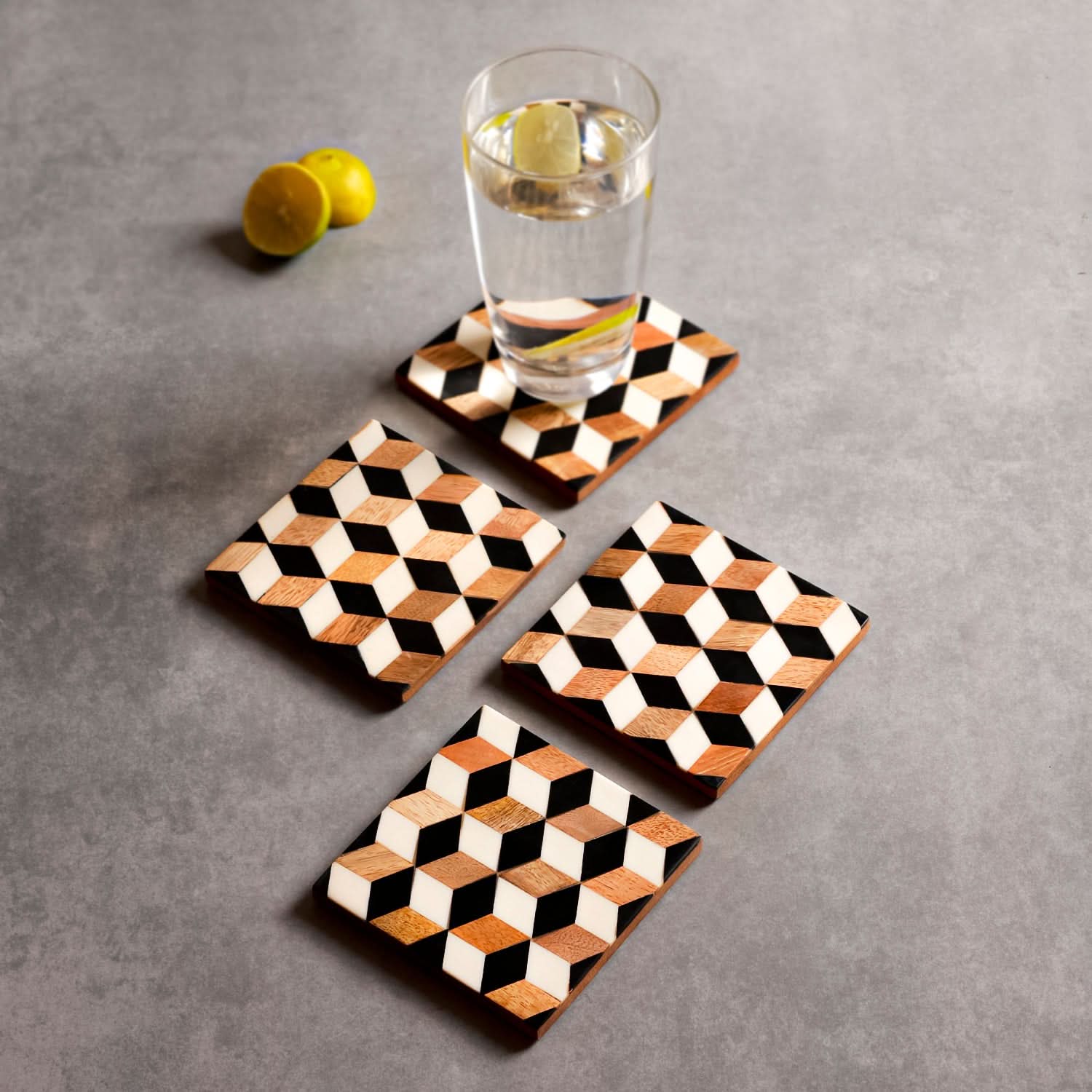 Monochrome Urban Chic Coaster Set