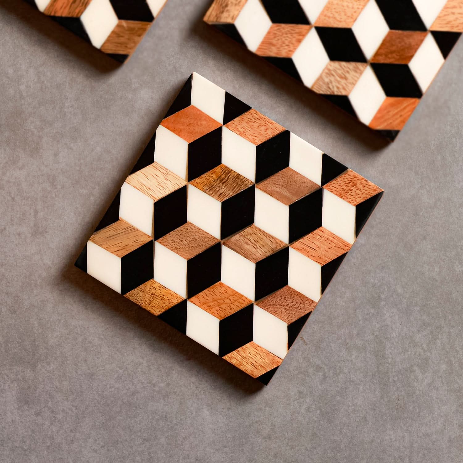 Monochrome Urban Chic Coaster Set