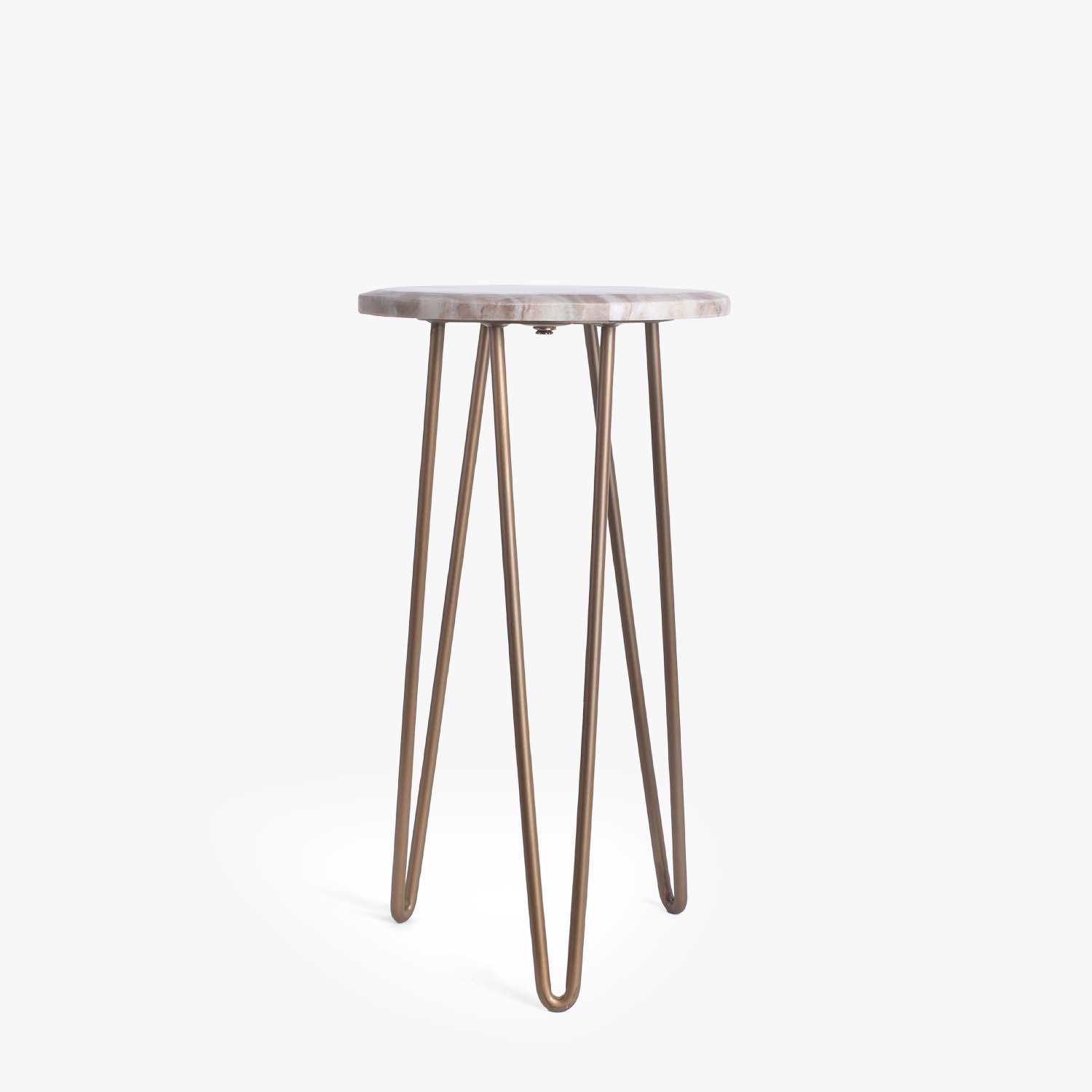 Minimalist Marble-Top Plant Stand