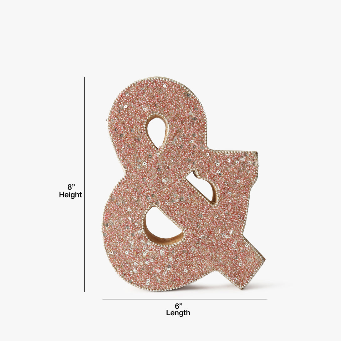 '&' Sign Bedazzled In Beads