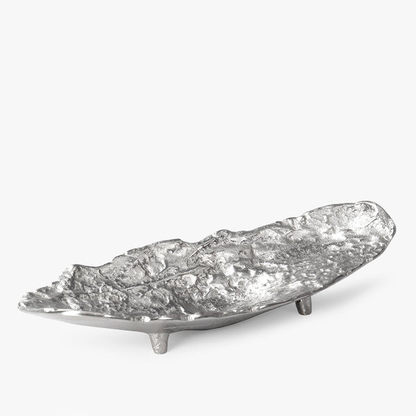 Textured Silver Leaf Tray