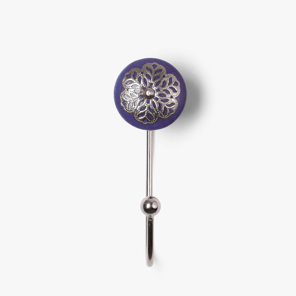 Royal Blue Filigree Wall Hook