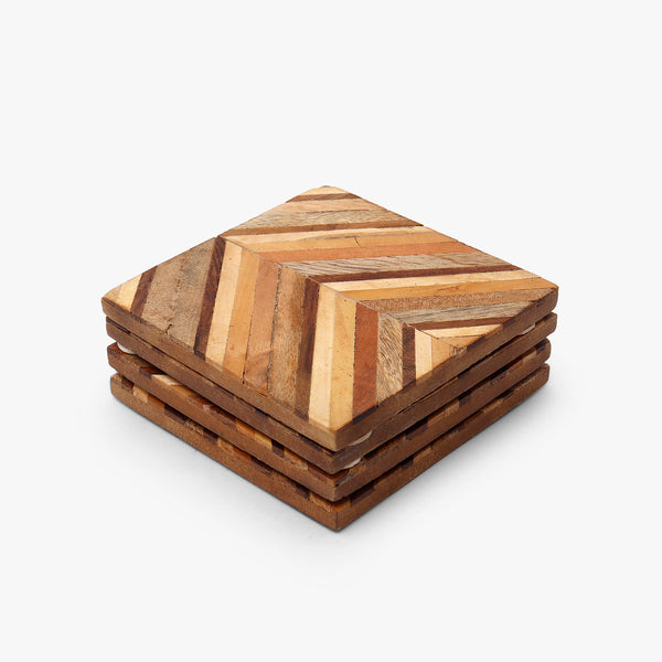Chevron Vision Wooden Coasters