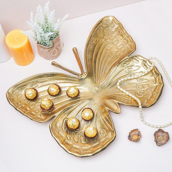 Golden Butterfly Tray
