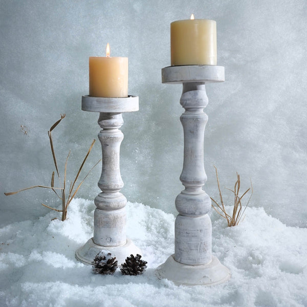 White Votive Candle Stand Set